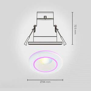 Calex Smart Halo Downlight LED svietidlá biela