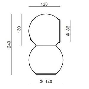 Stilnovo Gravitino stolová LED lampa magnet, biela