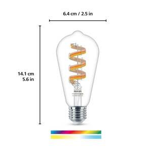 WiZ ST64 LED filament žiarovka WiFi E27 6,3W RGBW