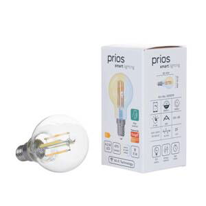 Prios LED kvapka E14 4,2W WLAN CCT číra, 3ks