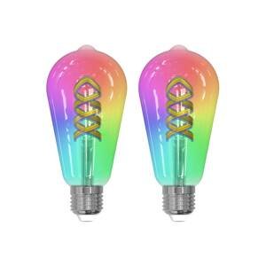 Prios LED filament E27 ST64 4W RGB WLAN číra 2ks