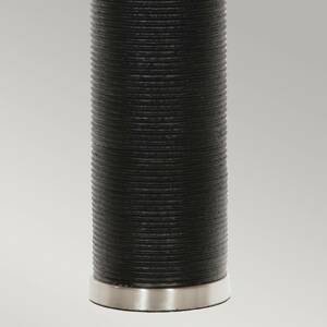 Textilná stolová lampa Ripple čierna/biela