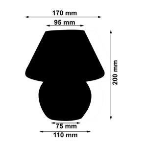 Stolová lampa Glas, biela Ø 17 cm