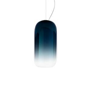 Artemide Gople Mini závesná lampa, modrá/čierna