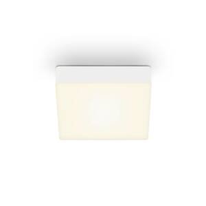 Stropné LED svietidlo Flame, 15,7 x 15,7 cm, biela