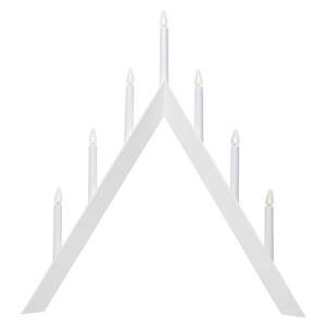 Svietnik Arrow, špicatý, 7-plameňový, biely