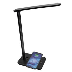 Denver LQI-105 stolová LED lampa dim CCT, USB, QI