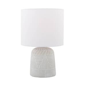 Lindby Thalassia stolová lampa keramika/ľan Ø 26cm