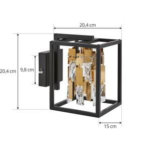 Nástenné svietidlo Lucande Arcan, titánovo zlatá/čierna