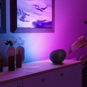 LED stolná lampa WLAN, okrúhla, inteligentná, RGBW, stmievateľná