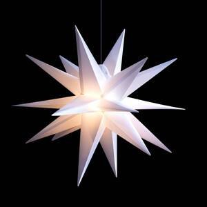 LED hviezda do exteriéru, 18-cípa, biela, Ø 55 cm