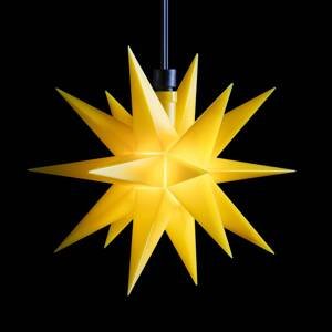 LED hviezda, exteriér 18-cípa Ø 12 cm batéria žltá