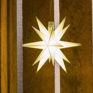 LED hviezda exteriér 18-cípa Ø 12 cm batéria biela