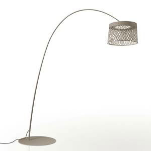 Foscarini Twiggy Grid oblúkové LED svetlo, greige