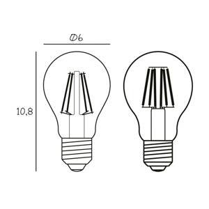 Ľubovoľná LED žiarovka, E27 Ø 6 cm 5 W 2 200 K stmievateľná