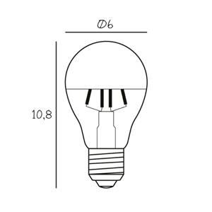 LED zrkadlová lampa Ľubovoľná E27 strieborná 3,5W 2700K stmievateľná