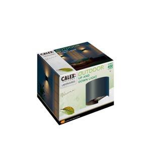 Vonkajšie nástenné svietidlo Calex LED Oval, hore/dole, výška 10 cm, čierne