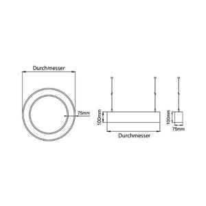 BRUMBERG Biro Circle Ring direct 75 cm 40 W on/off biela 840