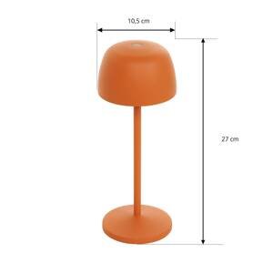 Nabíjateľná stolová lampa Lindby Arietty LED, oranžová, sada 2 ks
