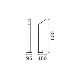 Ideal Lux Agos čierna 4 000 K výška 60 cm hliník