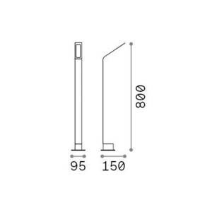 Ideal Lux Agos čierna 3 000 K výška 80 cm hliník