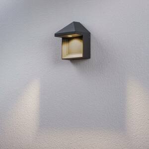 Lucande Zalinda vonkajšie nástenné LED tmavosivá