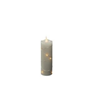Vosková LED sviečka krém jantár 15,2cm