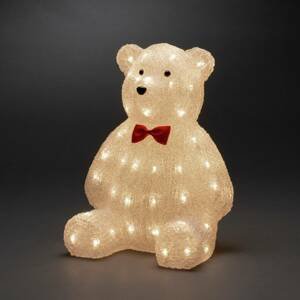 Dekoračná LED figúrka Teddybär číra IP44 38 cm