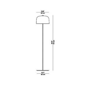 Luceplan Zile stojaca lampa, holubia sivá matná