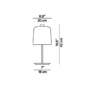 Luceplan Zile stolová lampa biela matná výška 42cm