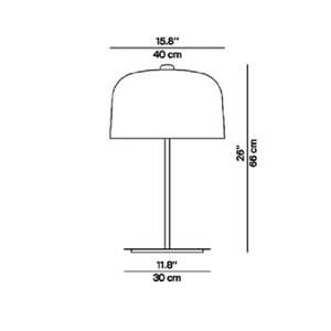 Luceplan Zile stolová lampa čierna matná 66 cm