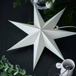 Dekoračná hviezda Lively, visiaca, sivá, Ø 60 cm