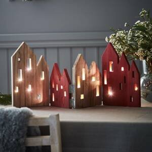 Dekoračné LED svietidlo View z dreva, červená