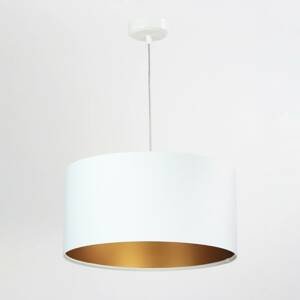 Závesná lampa Salina, biela/zlatá, Ø 40 cm