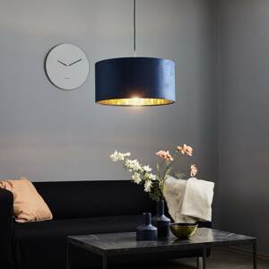 Závesná lampa Salina hodvábna modrá/zlatá Ø 50 cm