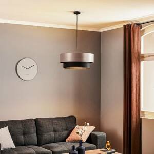 Závesná lampa Dorina, strieborná/ čierna, Ø 50 cm