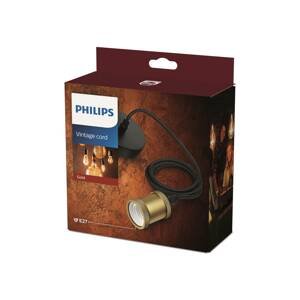 Philips závesná lampa vintage, objímka E27 zlatá