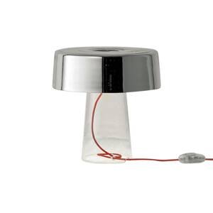 Prandina Glam stolová lampa 36 cm číra/zrkadlová