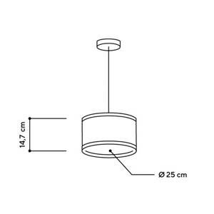 ALMUT 2610 závesná lampa Ø 25 cm, čisté seno