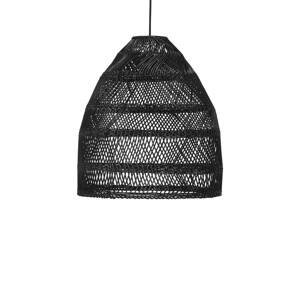 PR Home Maja závesná lampa ratan čierna, Ø 53 cm