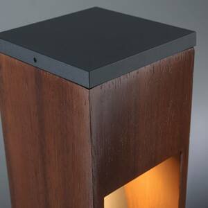 Paulmann Trabia soklové LED drevo, výška 40 cm