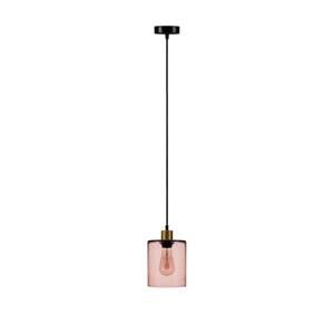 Závesná lampa Sóda sklenené tienidlo ružová Ø 15cm