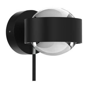 Puk Mini Wall+ LED šošovky číre čierna matná/chróm