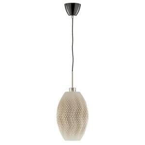 Závesná lampa Koral Olive z biomateriálu, linen