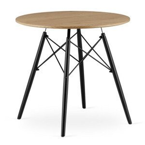 Jedálenský stôl TODI 80 cm - čierna/dub