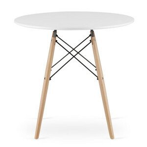 Jedálenský stôl TODI 80 cm - dub/biela