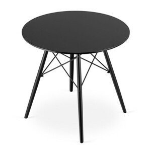 Jedálenský stôl TODI 80 cm - čierna/čierna