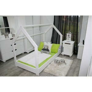 Detská posteľ domček 80x160 cm biela