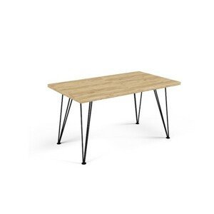 Jedálenský stôl SONIA 140 cm - dub artisan/čierna
