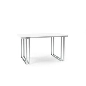 Jedálenský stôl EWEN II 140 cm - biela/strieborná